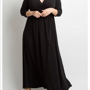 Black maternity maxi